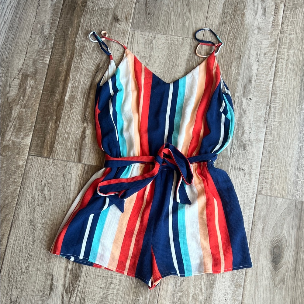 Lulu's Multicolor Striped Romper